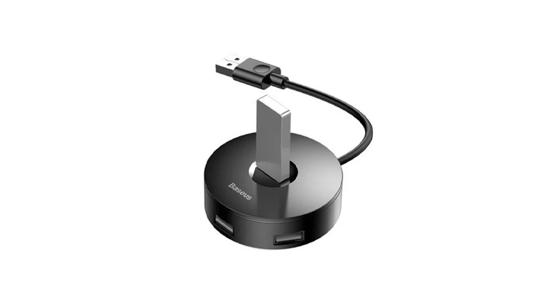Baseus CAHUB-F01 Round Box 4 in 1 USB HUB Adapter (USB 3.0 to USB 3.0 x 1 + USB 2.0 x 3) maccity bd 1