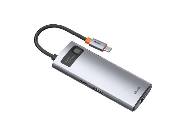 Baseus Metal Gleam Series 6 in 1 Multifunctional Type-C HUB Docking Station