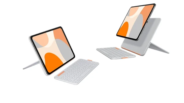 Logitech Flip Folio iPad Pro 11-inch (M4 & M5), iPad Air 11-inch (M2 & M3), iPad Air (5th gen) Pale Grey