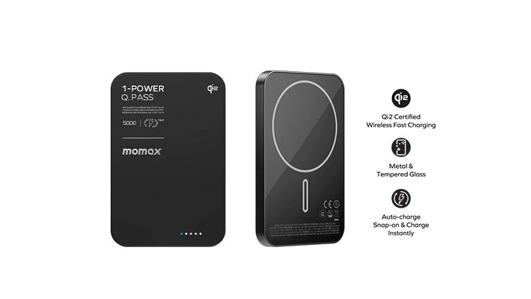 Momax 1-Power Q.Pass Qi2 Magnetic Wireless Power Bank maccity bd 1