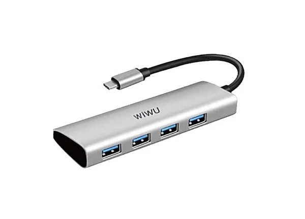 WiWU Alpha A440 4 in 1 USB-C Hub | 4 USB 3.0 ports