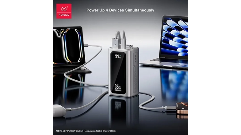 XUNDD XDPB-W007 PD 35W Power Bank with Retractable Cable - 10000mAh maccity bd 3